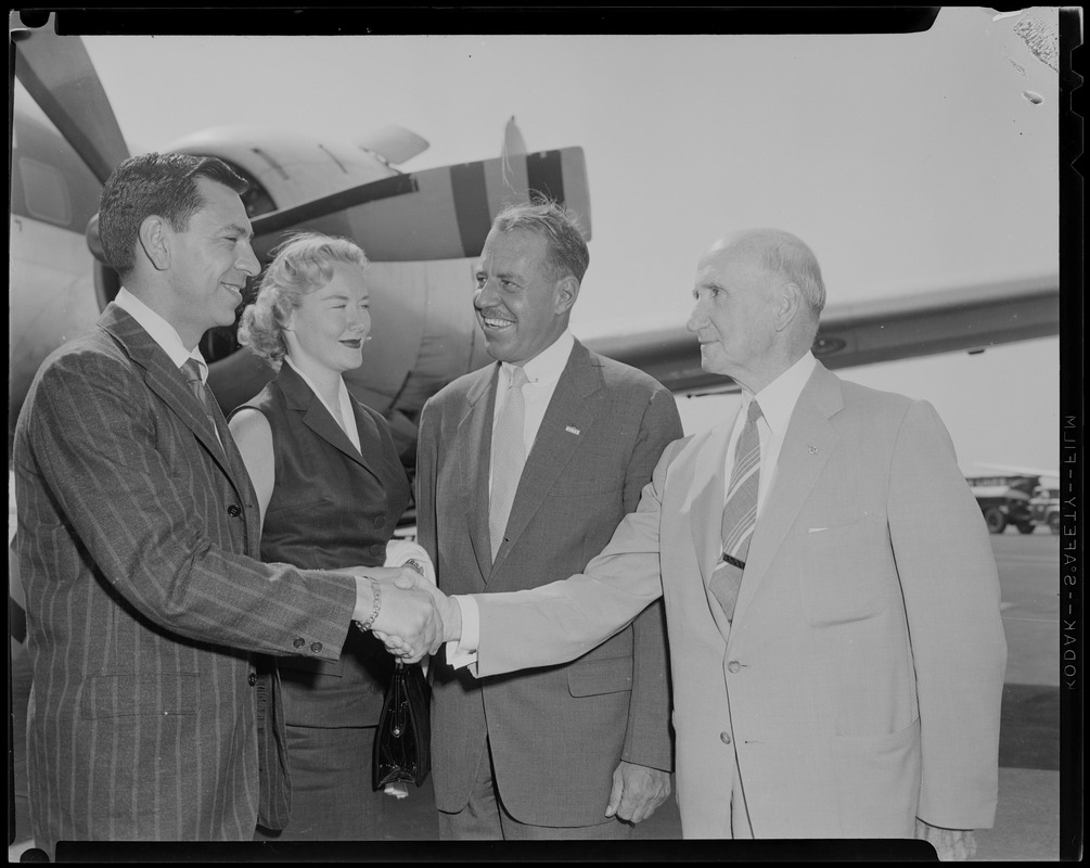 Jack Webb Shaking Hands With Boston Police Commissioner Thomas F 