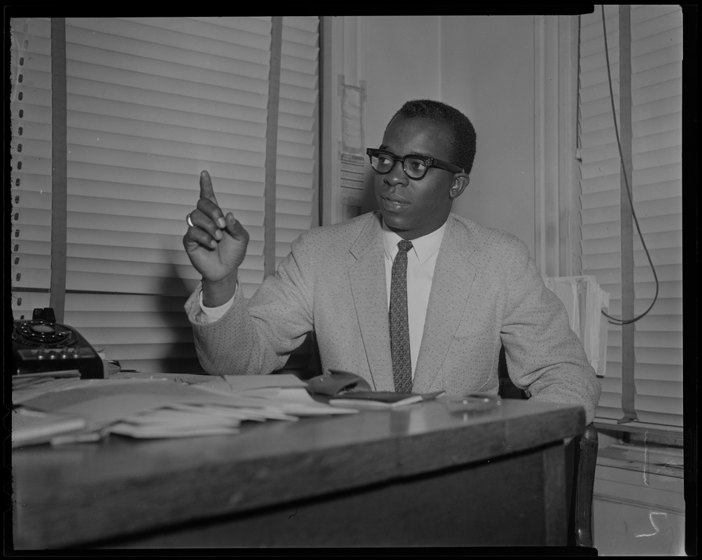 Tom Atkins, executive secretary of the Boston branch of the NAACP, at its headquarters in Roxbury
