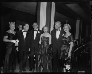 Elizabeth Conlon Kern, Ambassador Avraham Harman, Sidney R. Rabb, Zina Stern Harman, Harold G. Kern, and Esther V. Rabb at the third annual Ambassador's Ball