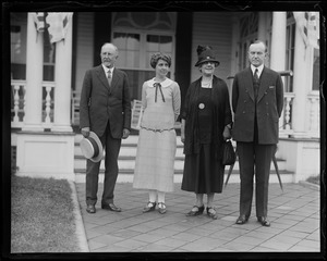 Senator Frederick H. Gillett, Grace Goodhue Coolidge, Christine Rice Hoar, and Calvin Coolidge