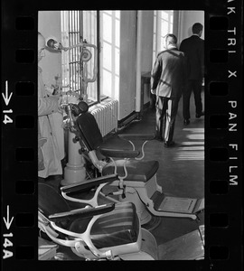 Dental equipment on display during City Council tour of Charles Street Jail