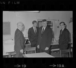 Jail Master Vincent Rice, Boston city councilors Gerald F. O'Leary and Patrick McDonough, and unidentified man during City Council tour of Charles Street Jail