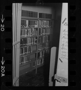 Library at Charles Street Jail during tour by City Council