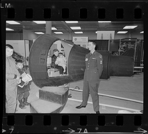 Space capsule model at War Memorial Auditorium