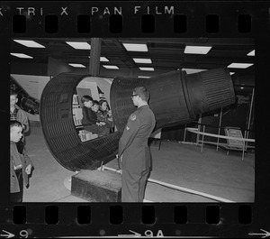 Space capsule model at War Memorial Auditorium