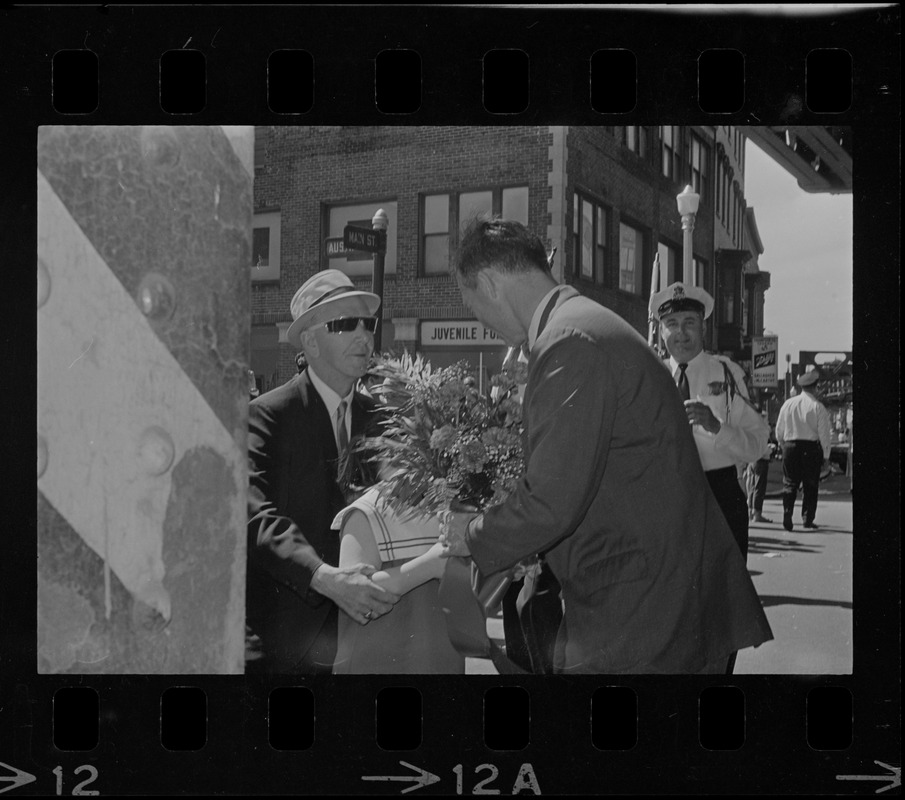 Former Governor Endicott Peabody in Bunker Hill Day parade