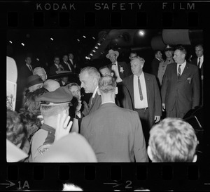 President Lyndon B. Johnson at Logan Airport