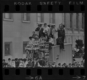 Crowd in Post Office Square for campaign address by President Lyndon Johnson