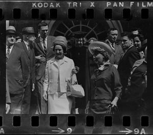 Lady Bird Johnson, Radcliffe President Mary I. Bunting and Toni Peabody at Radcliffe