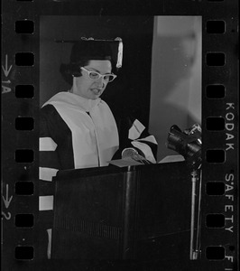 Lady Bird Johnson at Radcliffe College Baccalaureate exercises