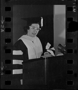 Lady Bird Johnson at Radcliffe College Baccalaureate exercises