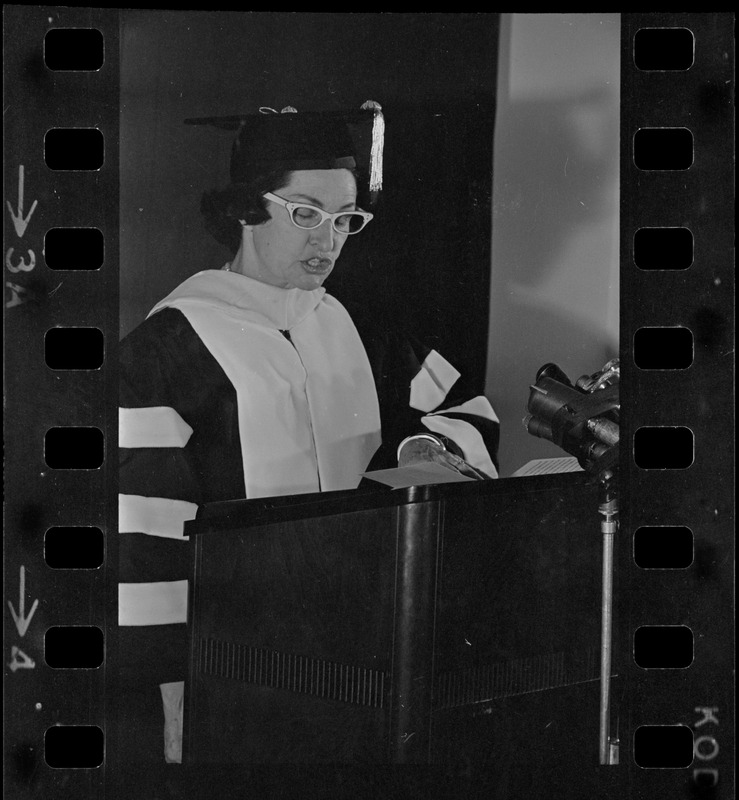 Lady Bird Johnson at Radcliffe College Baccalaureate exercises