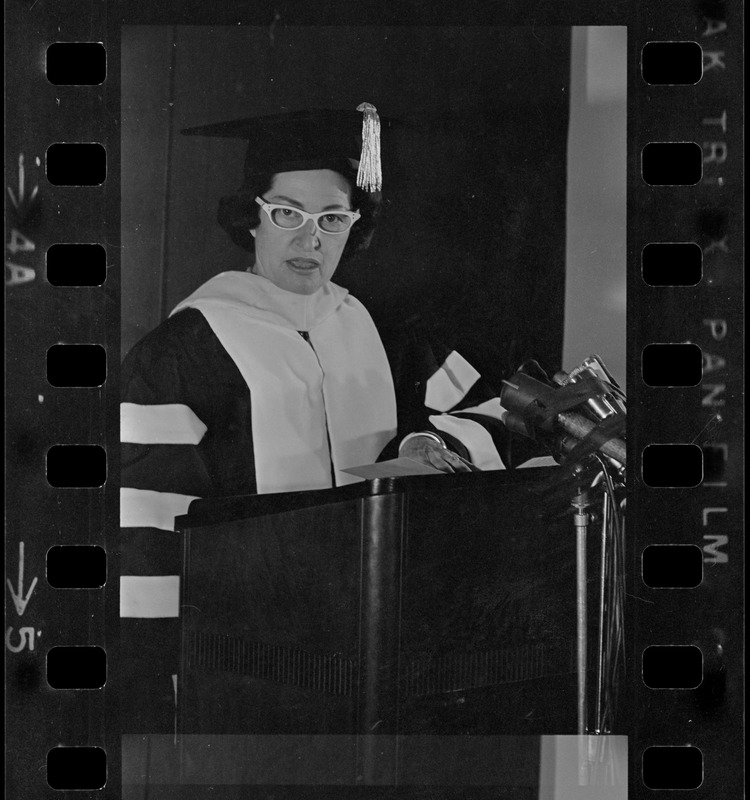 Lady Bird Johnson at Radcliffe College Baccalaureate exercises