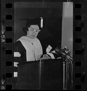 Lady Bird Johnson at Radcliffe College Baccalaureate exercises