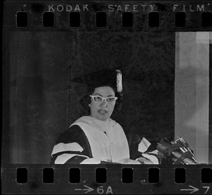 Lady Bird Johnson at Radcliffe College Baccalaureate exercises