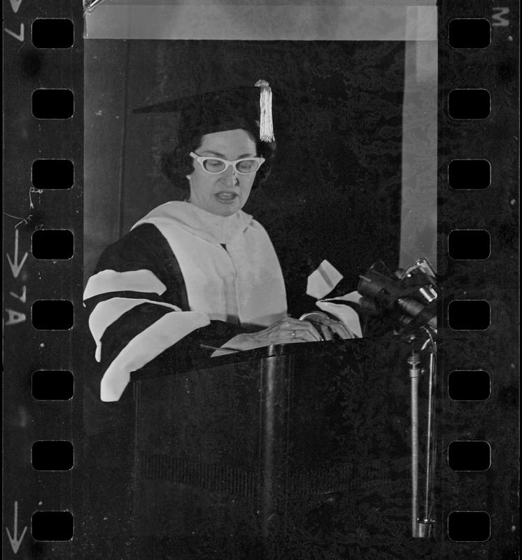 Lady Bird Johnson at Radcliffe College Baccalaureate exercises