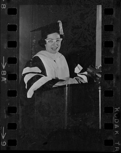 Lady Bird Johnson at Radcliffe College Baccalaureate exercises