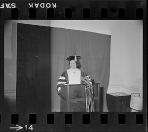 Lady Bird Johnson at Radcliffe College Baccalaureate exercises