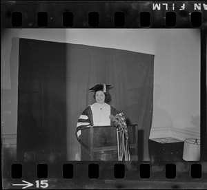 Lady Bird Johnson at Radcliffe College Baccalaureate exercises