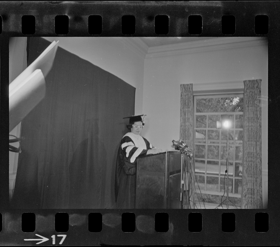 Lady Bird Johnson at Radcliffe College Baccalaureate exercises