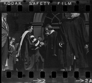 Lady Bird Johnson at Radcliffe College Baccalaureate exercises