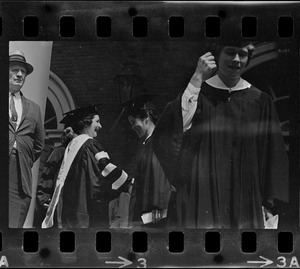 Lady Bird Johnson at Radcliffe College Baccalaureate exercises