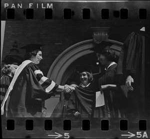 Lady Bird Johnson at Radcliffe College Baccalaureate exercises