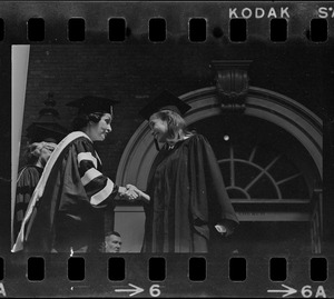 Lady Bird Johnson at Radcliffe College Baccalaureate exercises