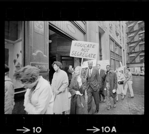 Anti-segregation protest at Boston School Committee headquarters