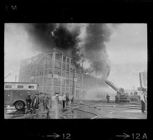Jordan Marsh warehouse fire in Cambridge