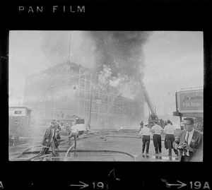 Jordan Marsh warehouse fire in Cambridge