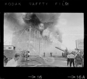 Jordan Marsh warehouse fire in Cambridge