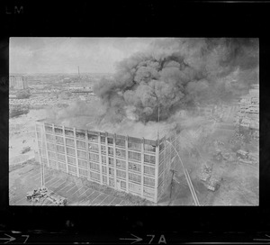 Jordan Marsh warehouse fire in Cambridge