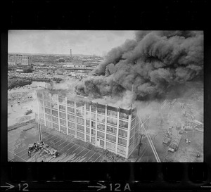 Jordan Marsh warehouse fire in Cambridge