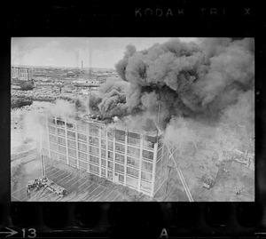 Jordan Marsh warehouse fire in Cambridge