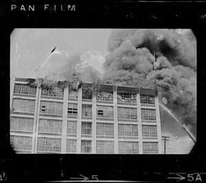 Jordan Marsh warehouse fire in Cambridge