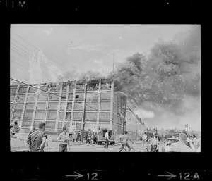 Jordan Marsh warehouse fire in Cambridge