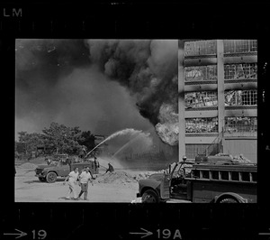 Jordan Marsh warehouse fire in Cambridge