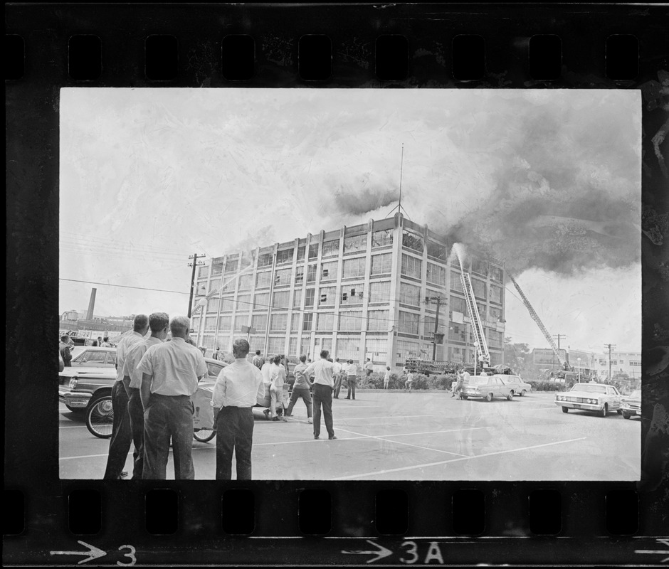 Jordan Marsh warehouse fire in Cambridge