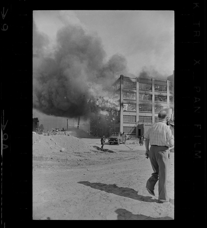 Jordan Marsh warehouse fire in Cambridge