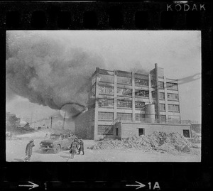 Jordan Marsh warehouse fire in Cambridge