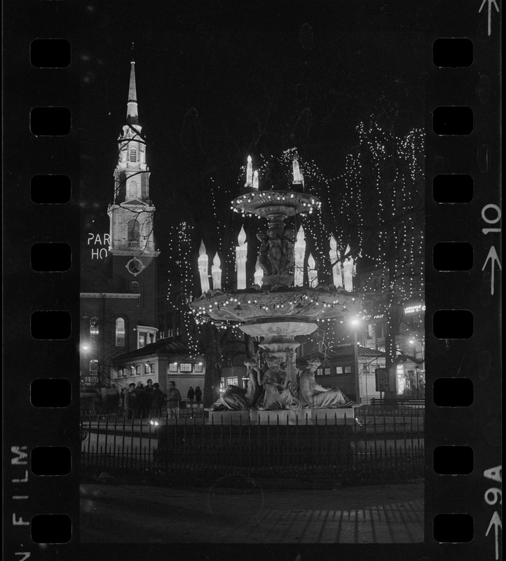 Christmas decorations on Boston Common