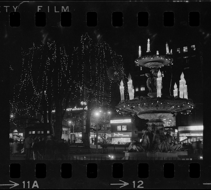 Christmas decorations on Boston Common