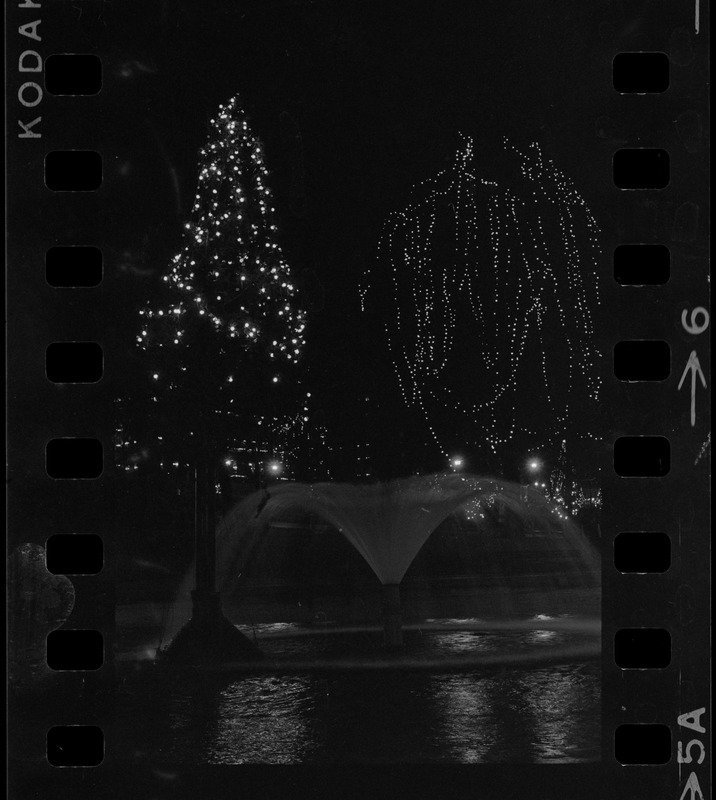 Christmas decorations on Boston Common