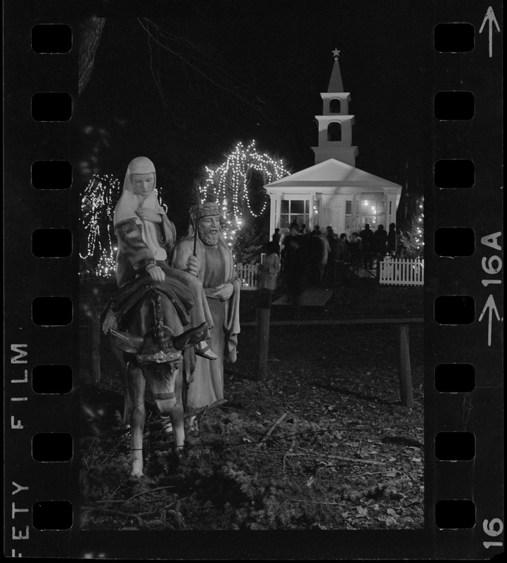 Christmas decorations on Boston Common