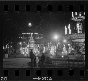 Christmas decorations on Boston Common