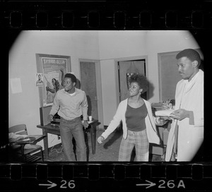 Black students at Brandeis enjoy some mod dancing while they await Pres. Abram's next move