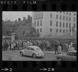 Protest against moving University of Massachusetts campus to Columbia Point