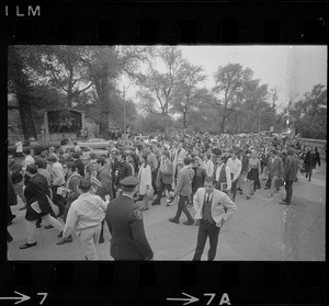 Protest against moving University of Massachusetts campus to Columbia Point