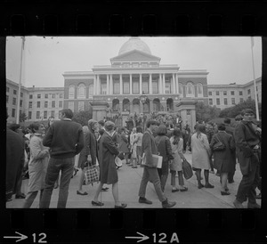 Protest against moving University of Massachusetts campus to Columbia Point